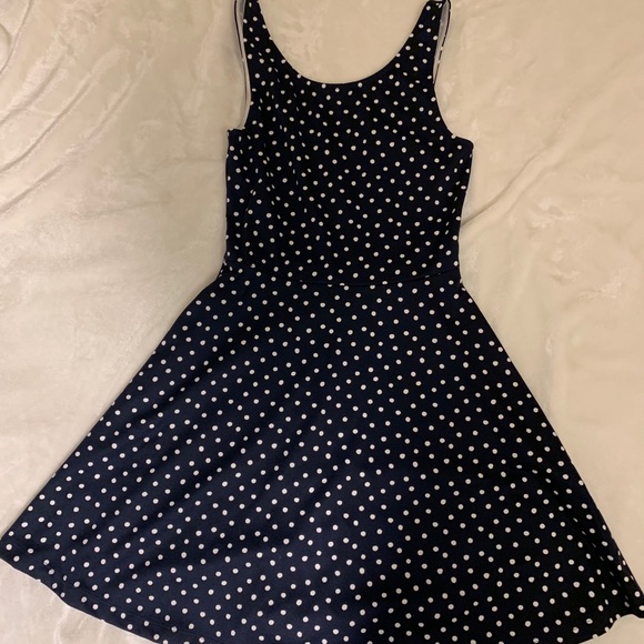 H&M Navy Blue Polka Dot Dress - Picture 3 of 4